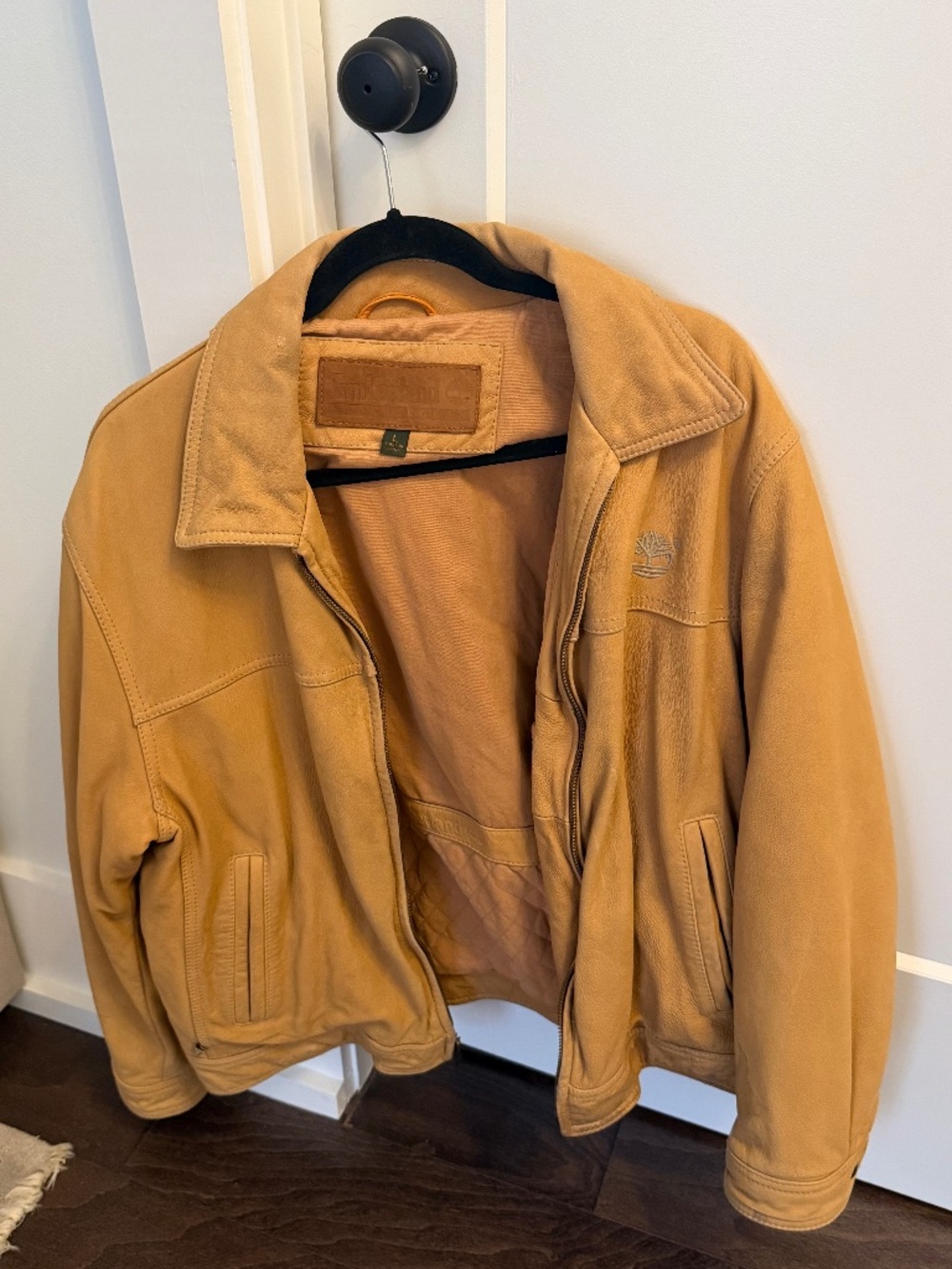 Vintage Timerland Weathergear Leather Bomber Jacket - Mens Large